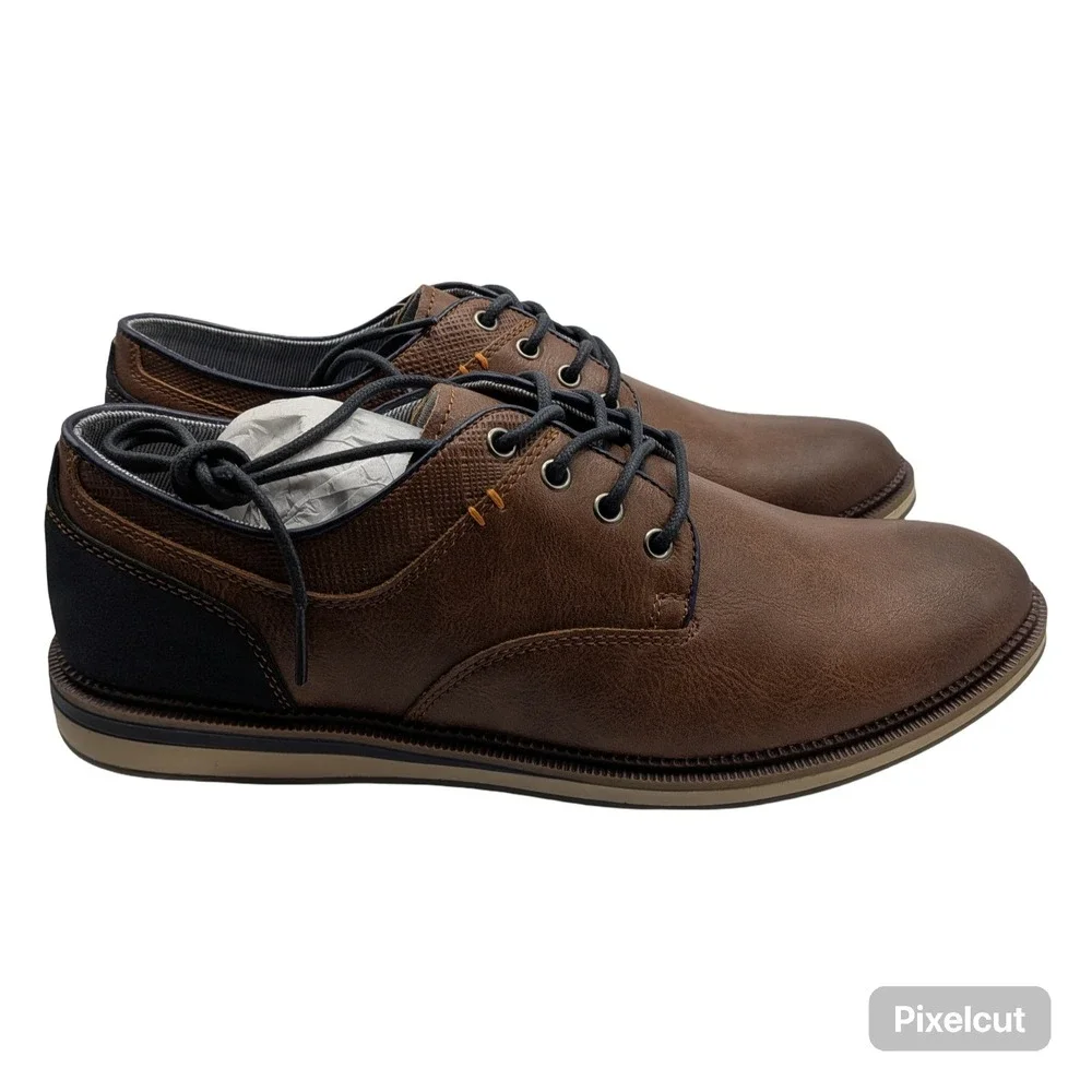 Sonoma Goods For Life Mens Freer Oxford Shoes Cognac 8.5